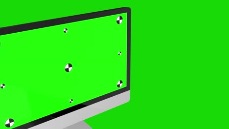 green screen computer monitor mockup