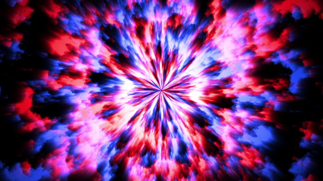 explosión de humo, brillante resumen creativo. animación de humo sobre el cosmos, el espacio.