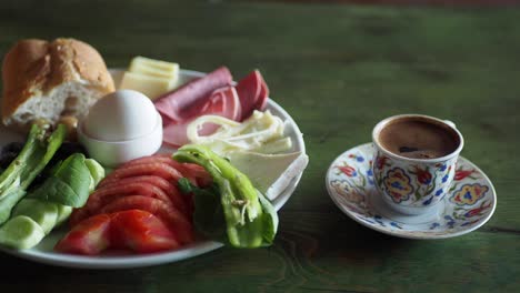 turkish breakfast with coffee