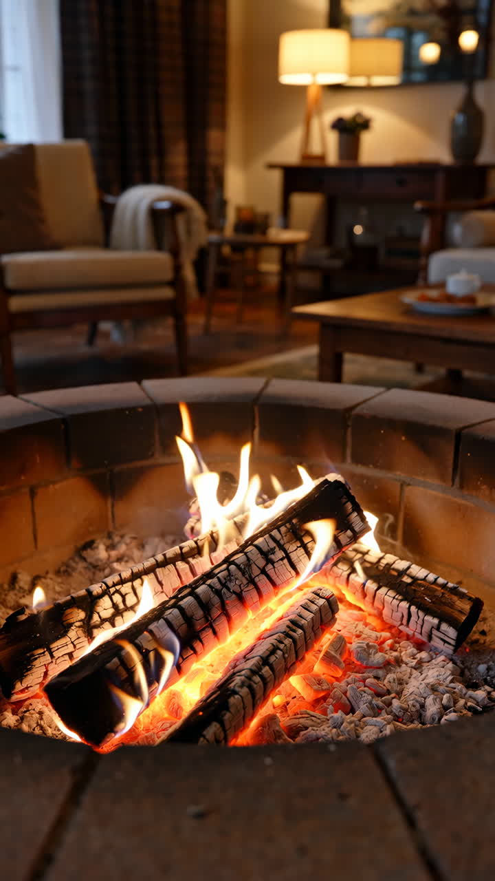 Cozy Fire Pit in a Home Setting