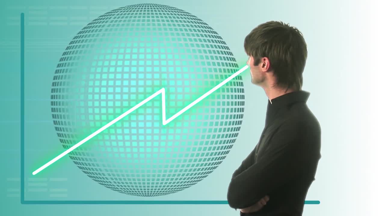 그래프를 보는 남자