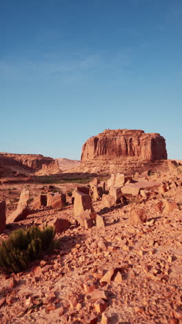 massive rock formation in nevada desert