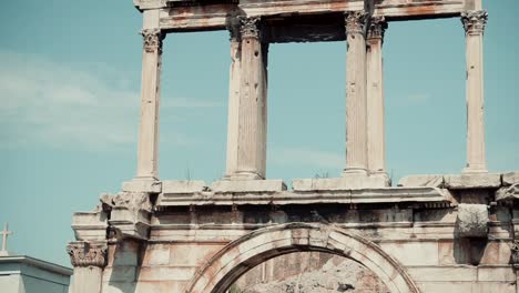 clip of an ancient greek temple in athens greece