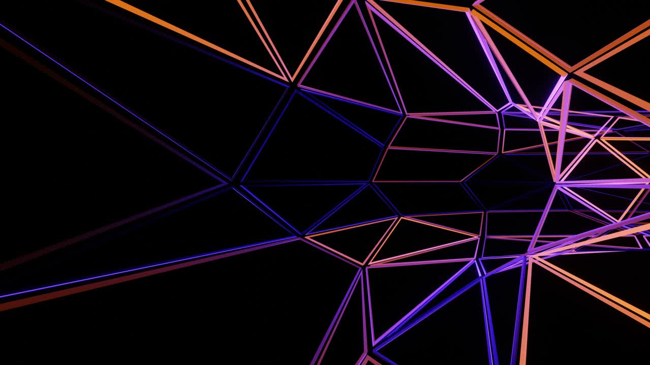 el túnel de celosía de neón. animación de bucle vj