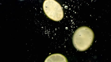 lime underwater with air bubbles and in slow motion. fresh and juicy healthy vegetarian