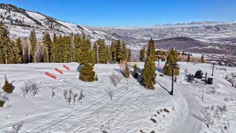 park city utah aerial v cinematic flyover uphill