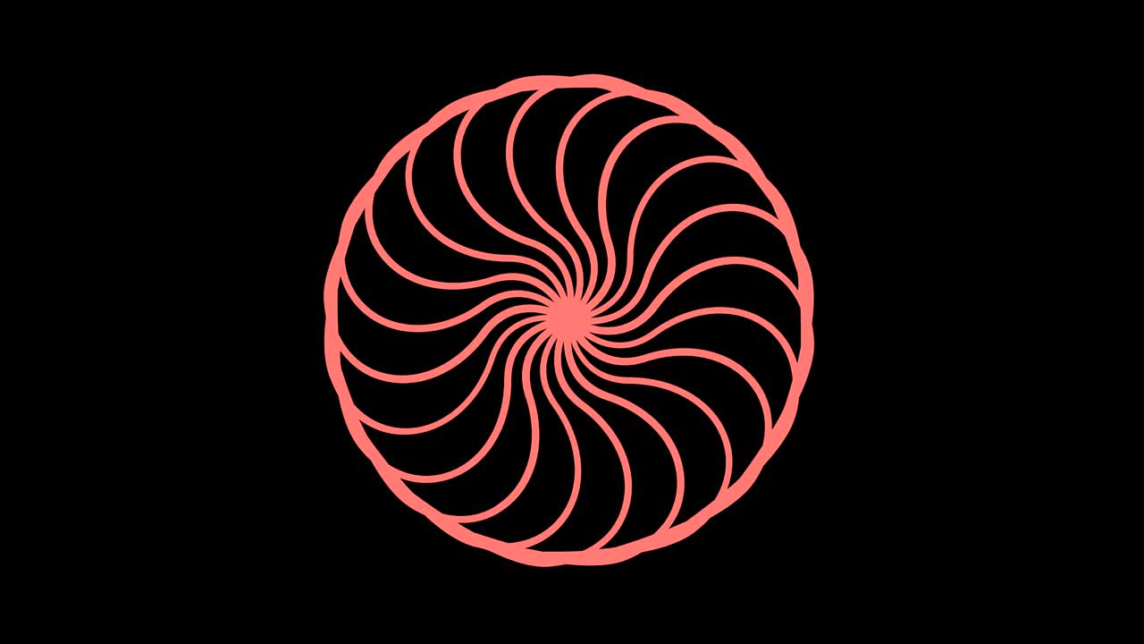 4k 비디오 모델 스트로보스코픽 및 최면 효과, 16:9 비디오 형식