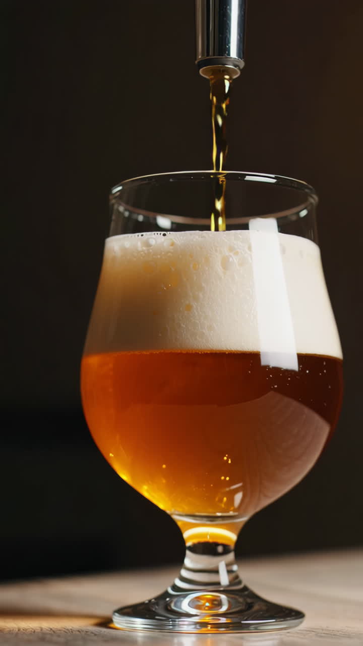 vertiendo cerveza en un vaso