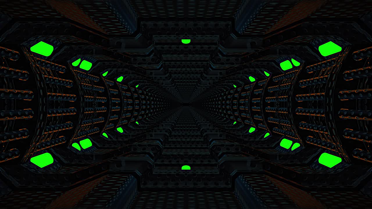 Futuristic sci-fi never ending tunnel - seamless looping
