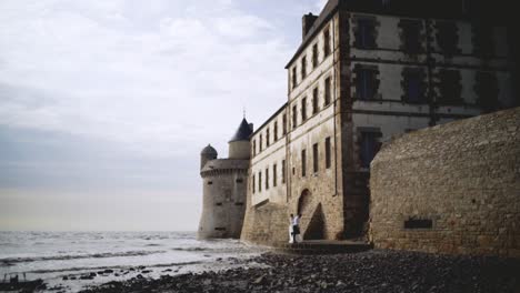 romantic wedding at coastal french monastery