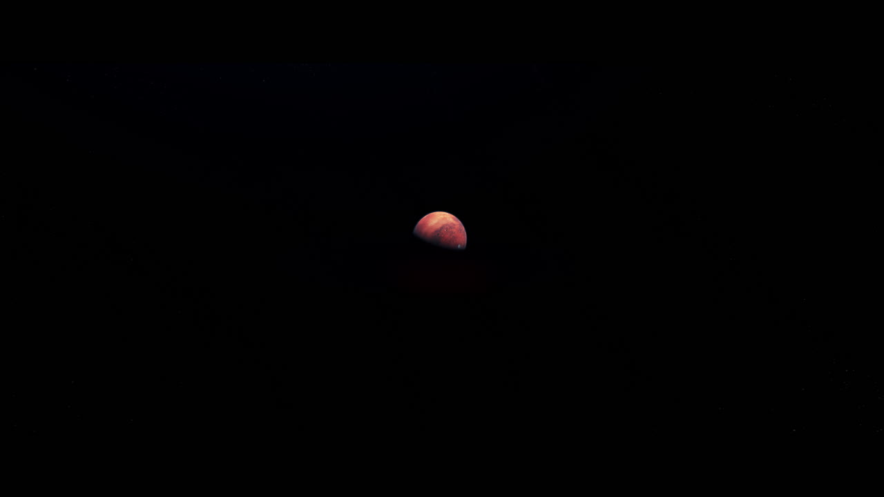 Planet Mars viewed from space