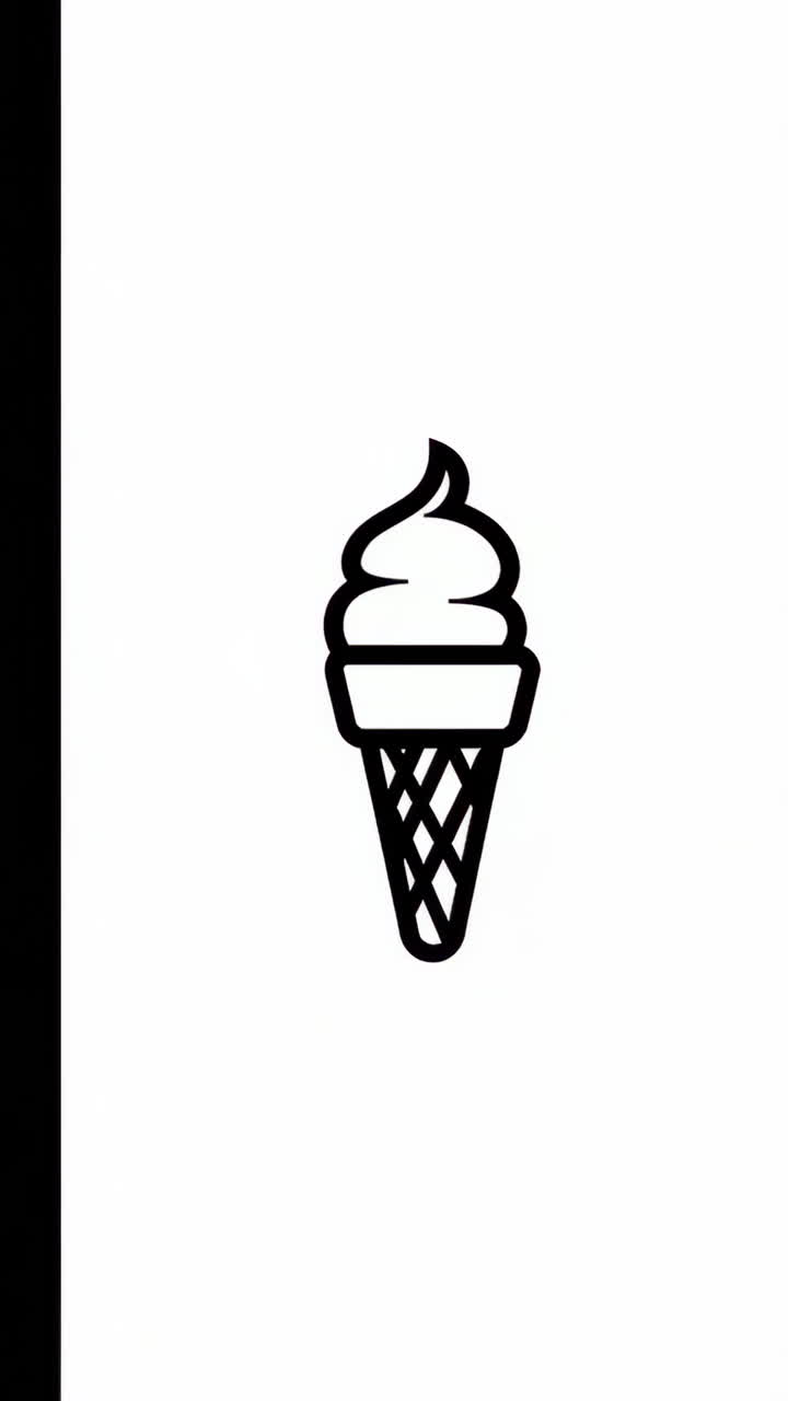 Minimalist Ice Cream Cone Icons