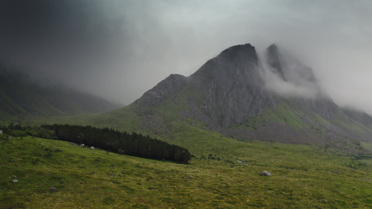 Lofoten Islands aerial landscape