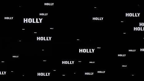animación del texto sagrado en repetición en navidad sobre fondo negro