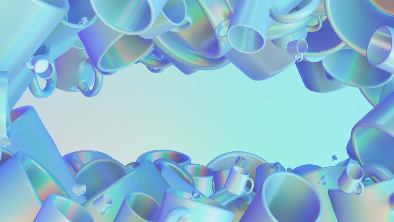 Creative Minimal 3d art. Stylish 3d art in abstract space.Trendy colors mixed. Perfect background for music. 4k seamless loop video.