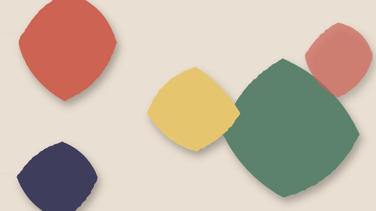 Abstract Motion Graphics with Floating Colorful Shapes