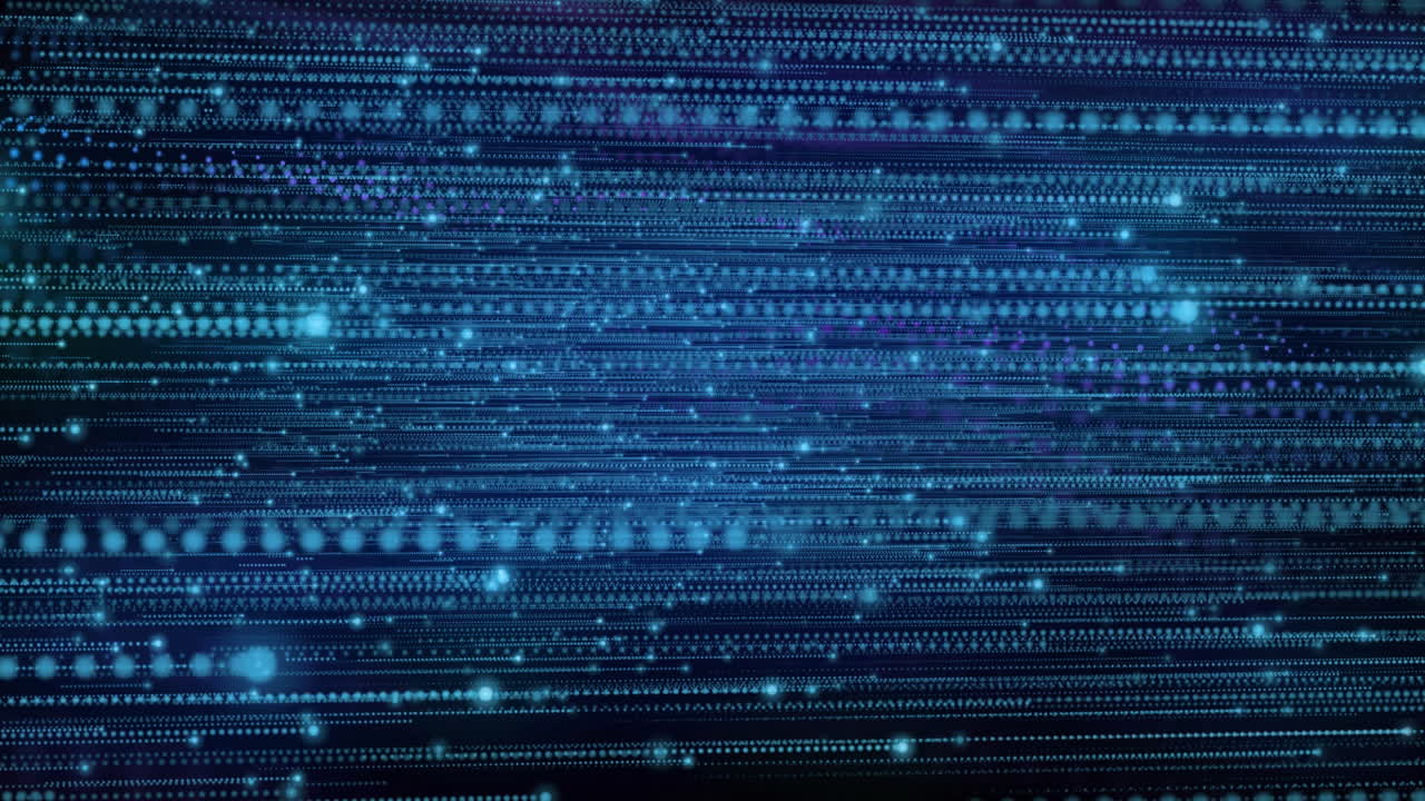 Animation of blue spots moving on black background