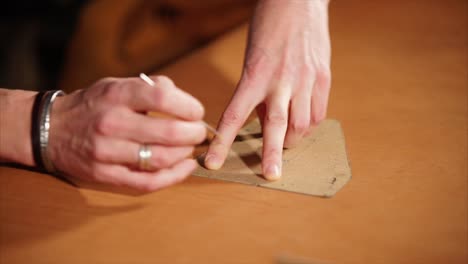 handcrafting leather goods: pattern making