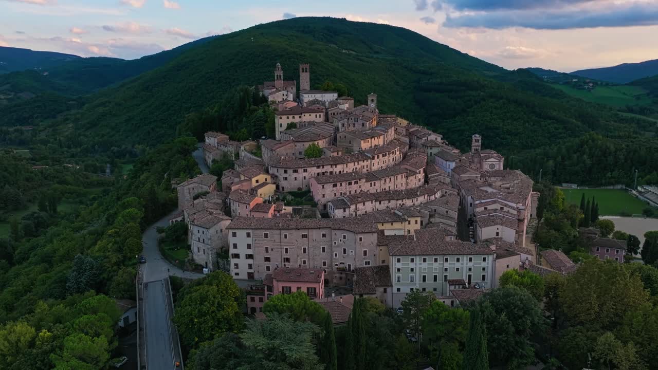 A Vista Of A Small Medieval Villages Of Nocera Umbra In Umbria, Italy