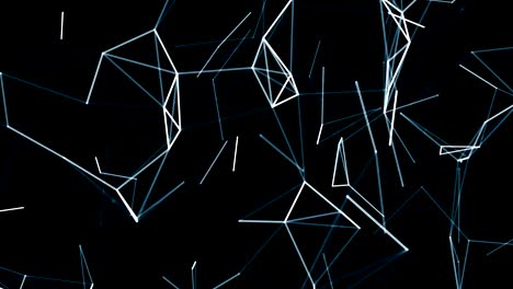 plexus abstracto hermoso fondo geométrico con líneas en movimiento, puntos y triángulos. animaciones de bucle.