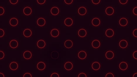 Red neon circles pattern on black gradient