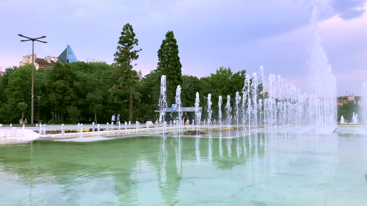 National Palace of Culture fountain.