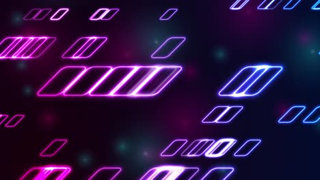 fondo de movimiento de tecnología abstracta de neón azul púrpura brillante