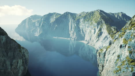 coastal landscape with cliffs and bay