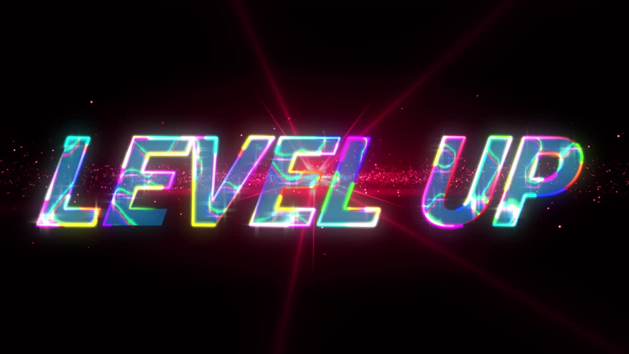 animación del nivel superior y las luces sobre fondo negro