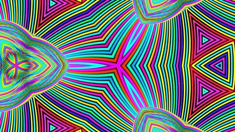 fondo simétrico abstracto en bucle, elementos 3d se encienden como bombillas con luz de neón multicolor. bg para espectáculos o eventos, exposiciones, festivales o conciertos, videos musicales, bucle vj para clubes nocturnos.