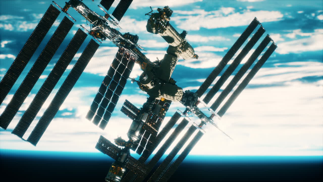 Stazione Spaziale Internazionale sopra il pianeta Terra. Elementi forniti dalla NASA