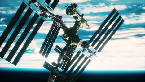 International-Space-Station-over-the-planet-earth-Elements-furnished-by-NASA