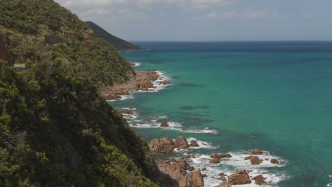 4k costa aérea del sur de australia - drone dolly en + tiro inclinado hacia abajo