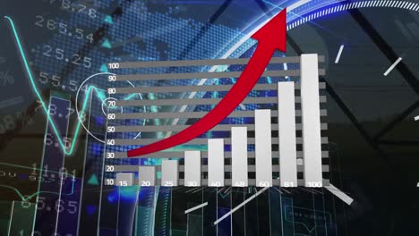 Animación-Del-Procesamiento-De-Datos-Financieros-En-Todo-El-Mundo.