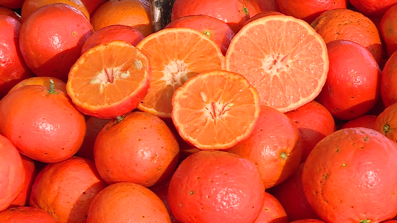 Pile of Fresh Mandarin Oranges
