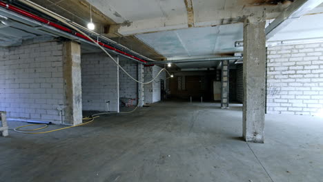 large premise with columns and big windows. reconstruction of the old building.