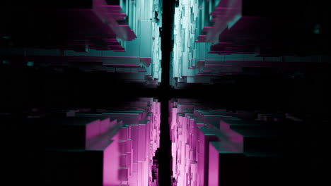 neon geometric tunnel