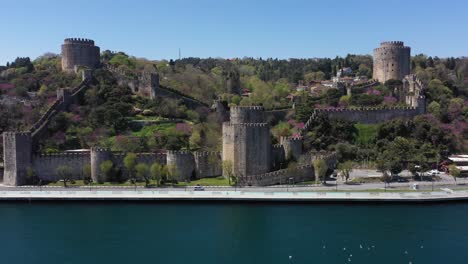 i̇stanbul rumeli fortress, drone footage,oe01