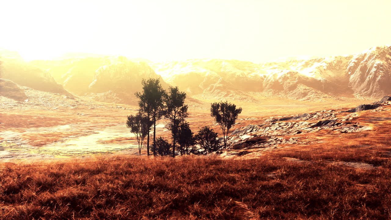 El amanecer sobre la cordillera