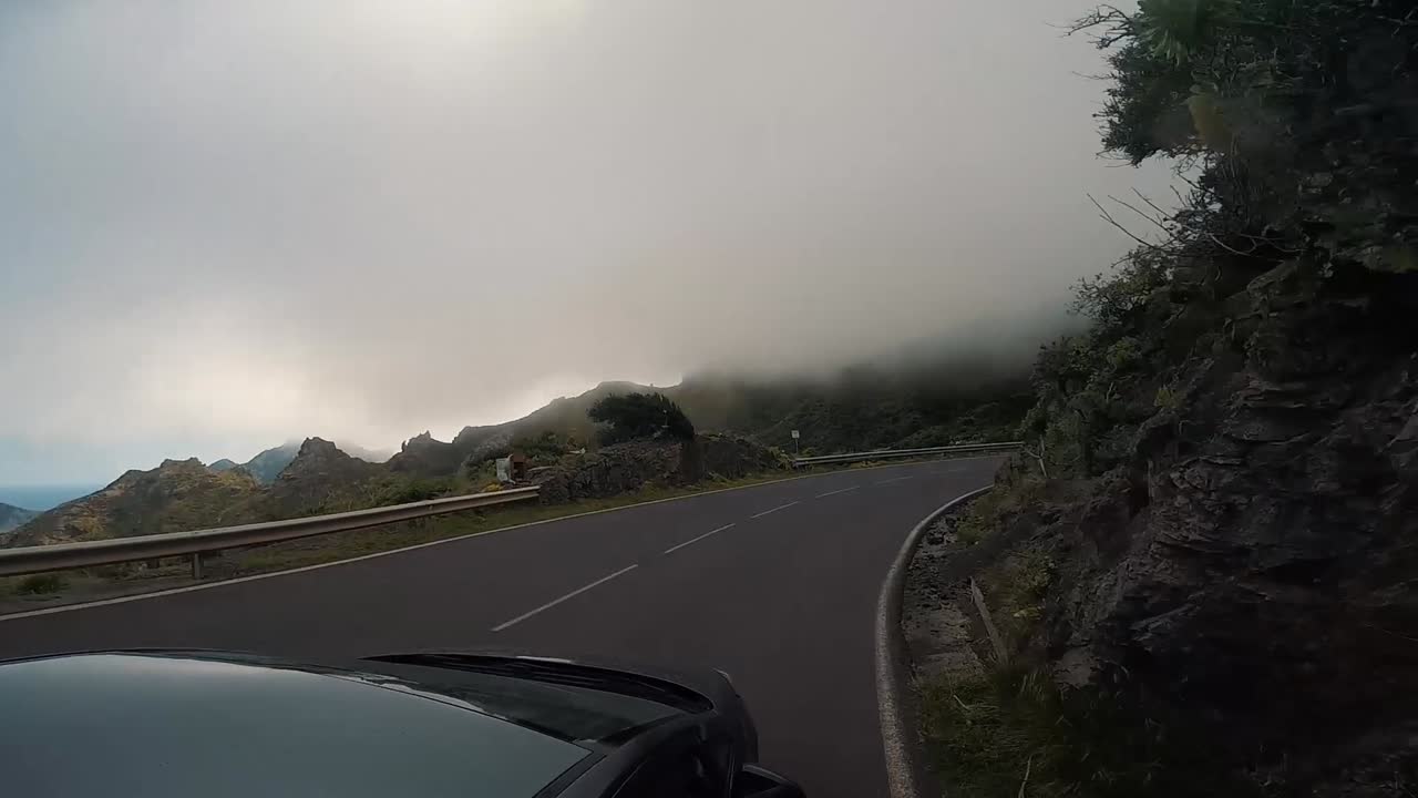 Driving on a Mountain Road
