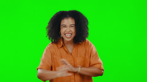 No,-green-screen-and-portrait-of-a-woman-reject