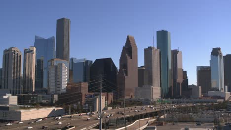 4k aérea del centro de houston, texas