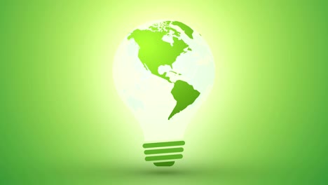 eco light bulb with world saving concept motion background loop