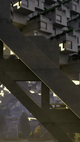 modern architectural design showcases innovative housing structures in a city