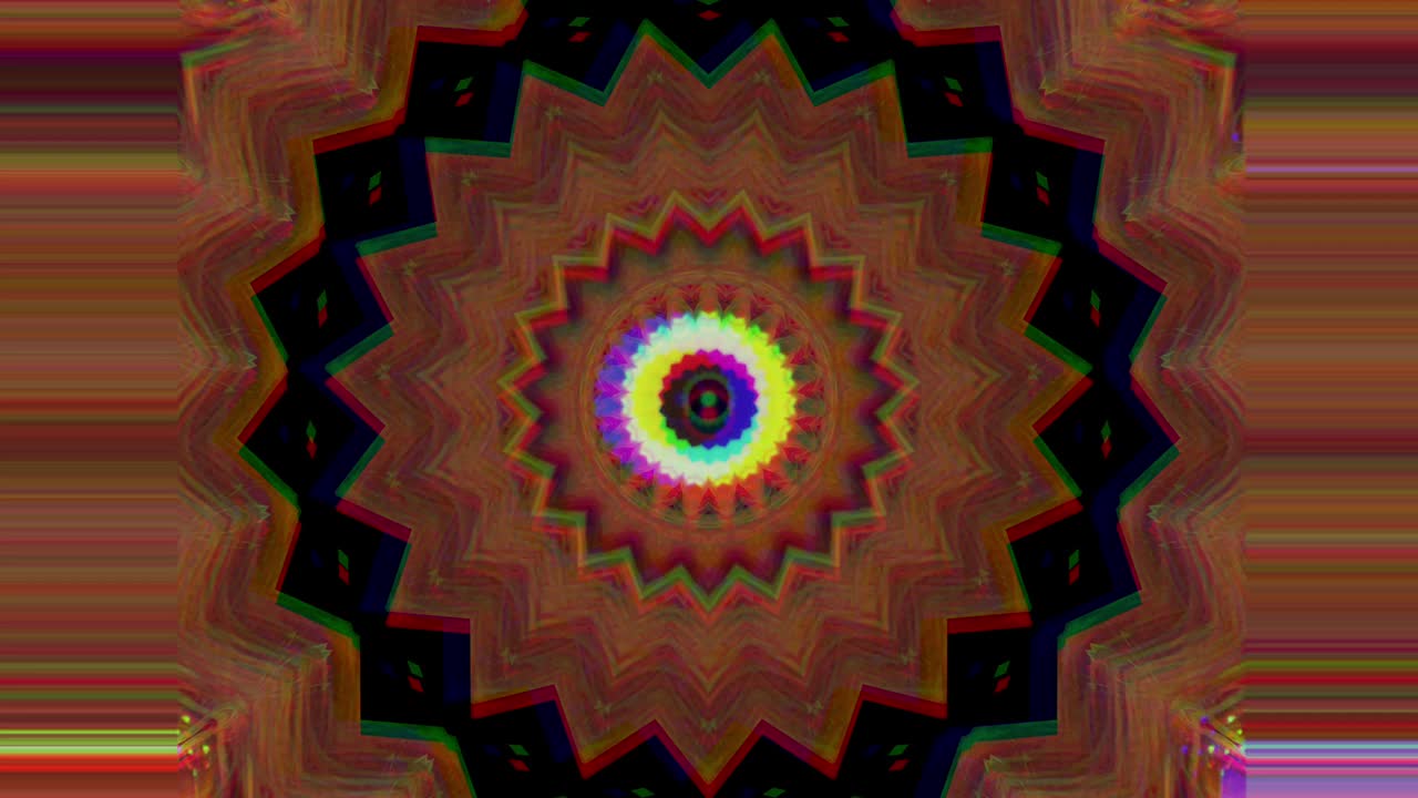 el fondo abstracto de 4k, el bucle de fantasía en movimiento dinámico, el caleidoscopio.