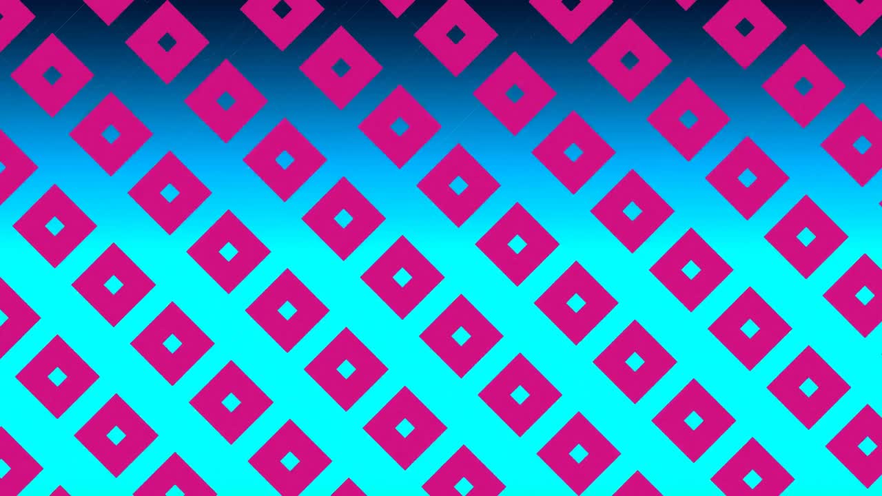 cuadros ampliados sobre fondo azul con rayas de colores que pasan en primer plano