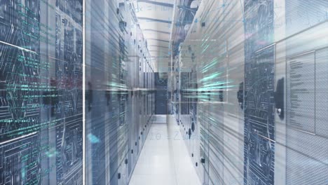 animation of computer data processing over computer servers