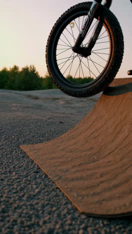 bmx bike on a ramp