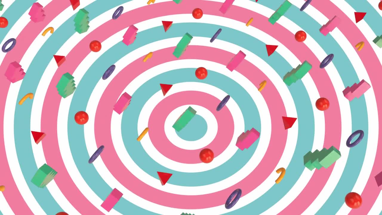 색 ⁇ 의 배경에서 색 ⁇ 의 모양의 애니메이션