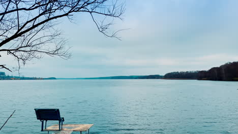 peaceful lakeside scene